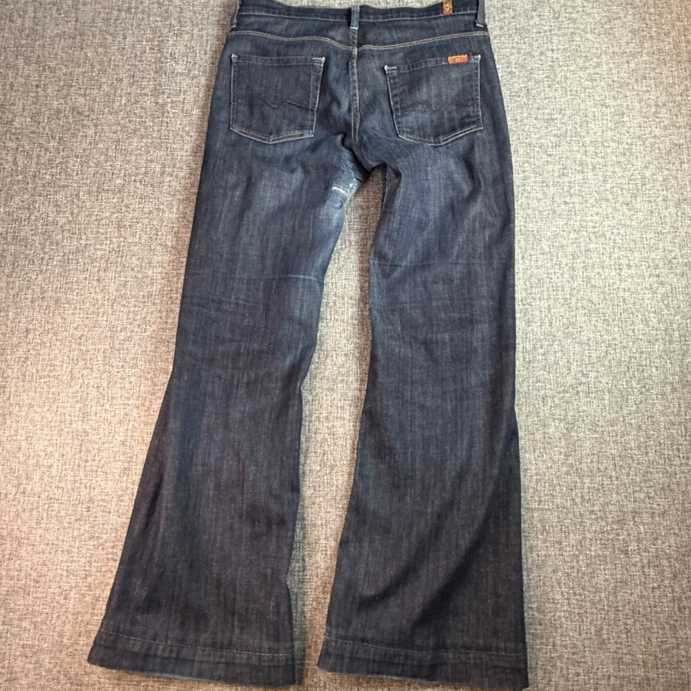 Vintage Seven For All Mankind Wide Distressed Jeans Women's | Size 14 (32 waist)